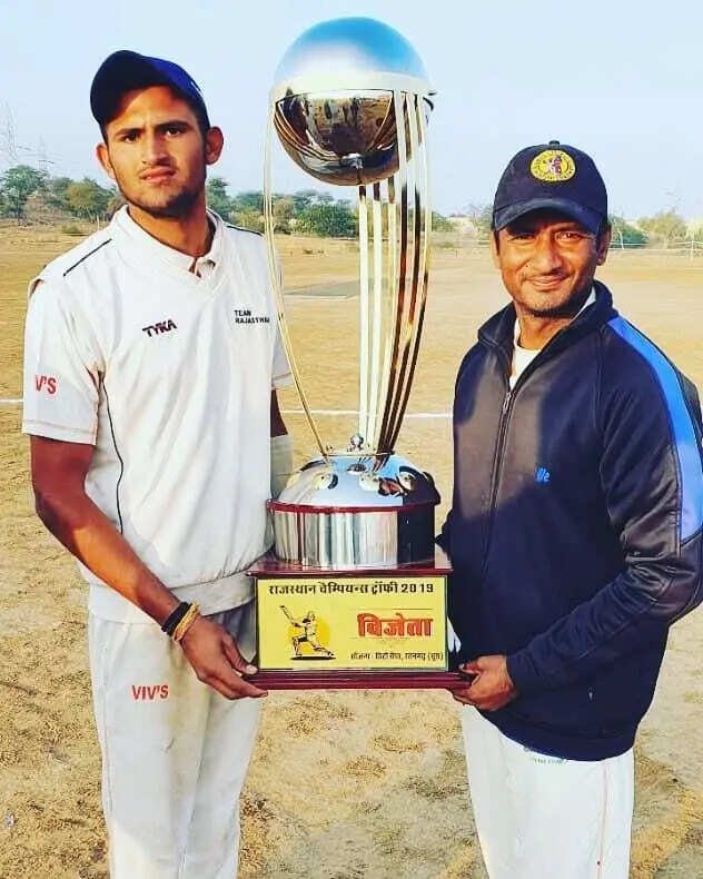 Ashok Sharma with his late coach Vivek Yadav