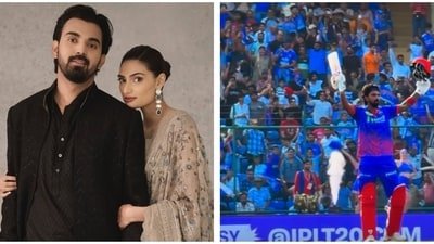 KL Rahul received cheer from his wife, Athiya Shetty.