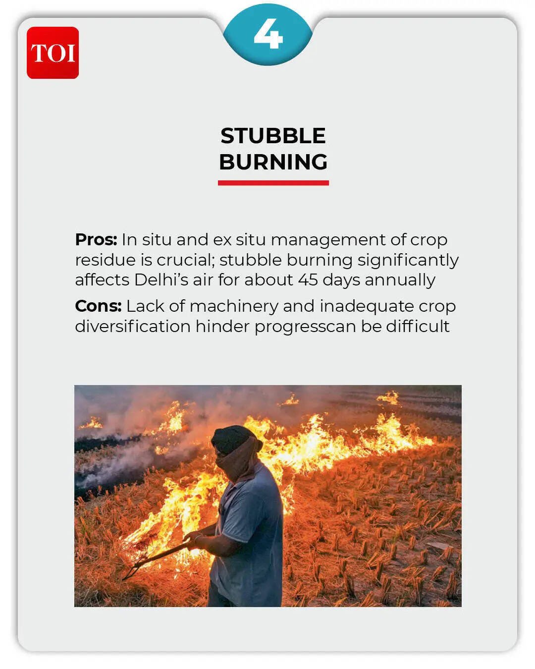 Delhi pollution: Stubble burning