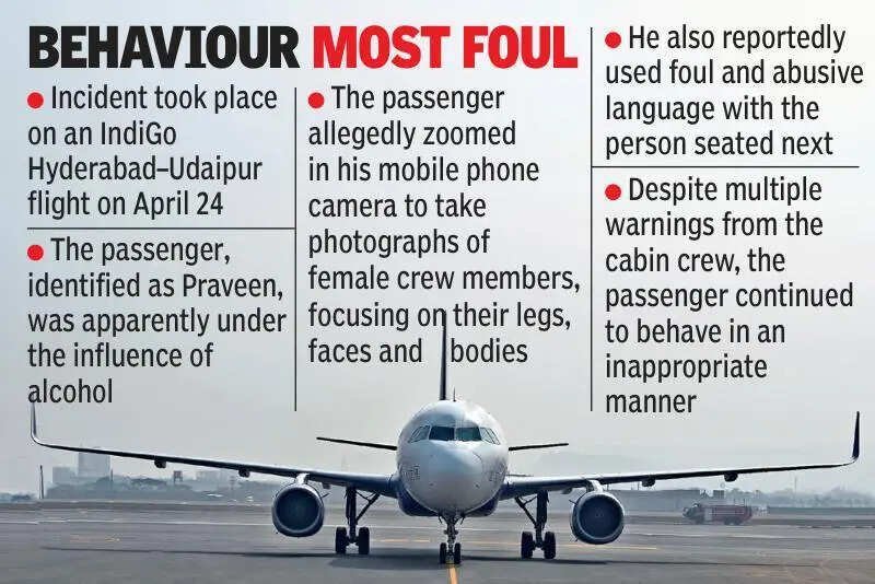 Drunk flyer films female crew