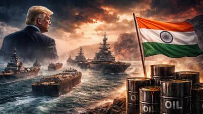 Any restrictions to the flow of crude oil in the world markets will raise prices, in turn causing import bills of dependent economies like India to balloon. (AI image) Trump’s blockade of Strait of Hormuz begins: How will India be impacted?