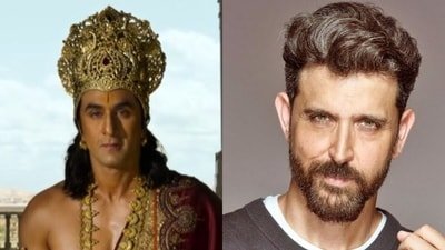Ranbir Kapoor as Rama from Ramayana, Hrithik Roshan Ranbir Kapoor as Rama from Ramayana, Hrithik Roshan