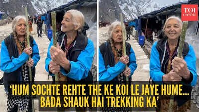 ‘Hum sochte rehte the ke koi le jaye hume… bada shauk hai trekking ka’: Two sisters over the age of 70 on Kedarnath trek win hearts