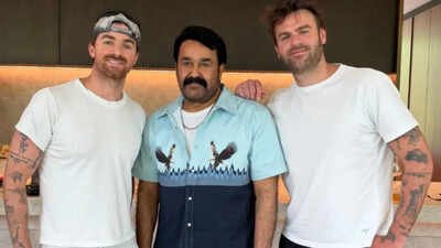 Mohanlal meets The Chainsmokers; 'Patriot' actor poses with the popular EDM duo