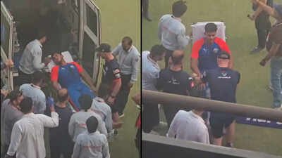 IPL 2026 | Scary scenes! Delhi Capitals net bowler badly hit, stretchered off in ambulance ahead of PBKS clash - WATCH