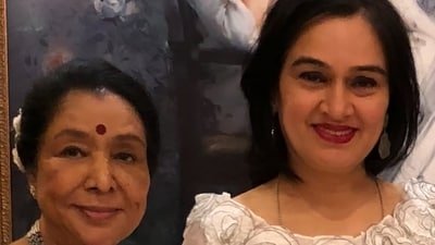 Padmini with Asha Bhosle