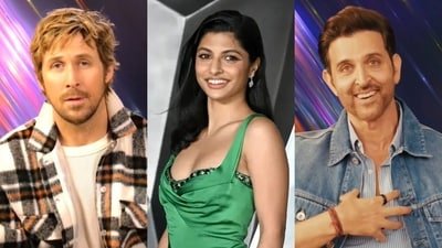 Ryan Gosling, Priya Kansara and Hrithik Roshan Ryan Gosling, Priya Kansara and Hrithik Roshan