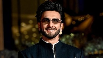 Ranveer Singh attends the celebrations for the third anniversary of the Nita Mukesh Ambani Cultural Centre in Mumbai on April 3, 2026. (Photo by Sujit JAISWAL / AFP) (AFP)