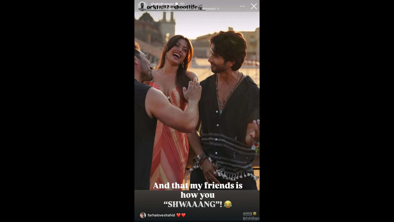 Shahid Kapoor Cocktail 2 Instagram Story (Image Credits Instagram)