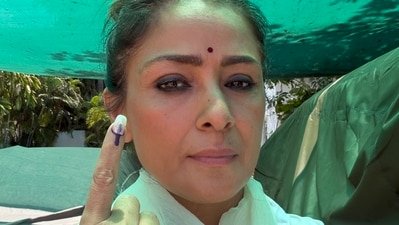 Simran shared a note after exercising her voting duty on April 23.