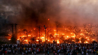 Lucknow slum blaze: Over 1,000 left homeless as fire guts 280 shanties; 50+ LPG cylinders fuel inferno