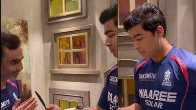 IPL 2026 | 'Aaj hi kiya hai na sir, kal kaha': Vaibhav Sooryavanshi's funny exchange with Romi Bhinder goes viral - WATCH