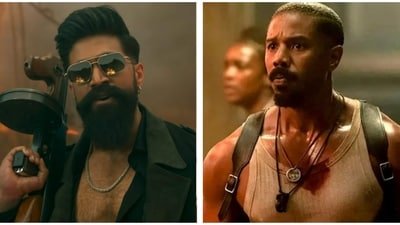 Yash in Toxic: A FairyTale for GrownUps (left) and Michael B Jordan in Sinners. Yash in Toxic: A FairyTale for GrownUps (left) and Michael B Jordan in Sinners.