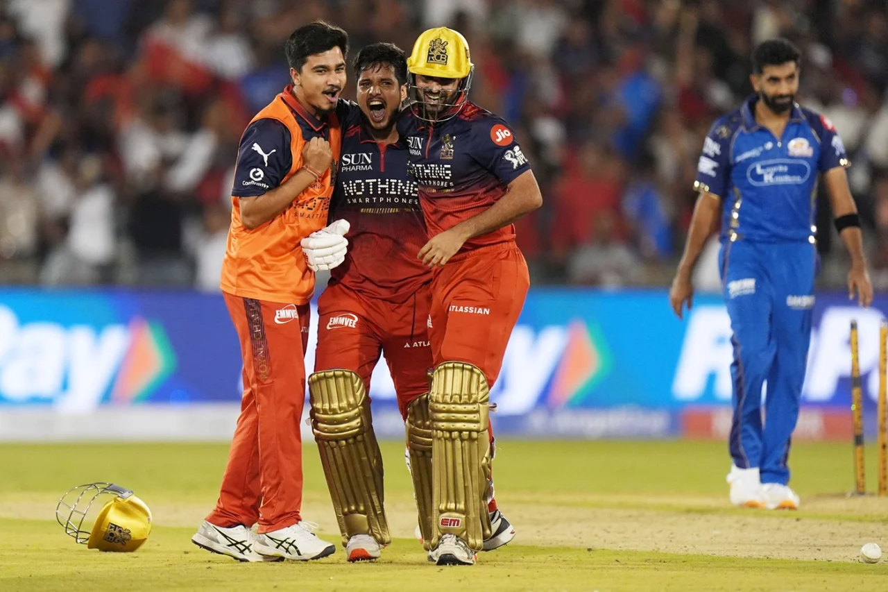 Royal Challengers Bengaluru Beat Mumbai Indians in Last-Ball Thriller to Go Top of IPL 2026 Points Table