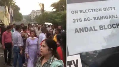 'All officers of TMC': BJP alleges irregularities after phone found in envelope near Asansol College strong room; chaos erupts