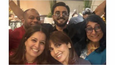 'Dhurandhar' star Ranveer Singh spotted in Shanoo Sharma’s intimate wedding as Bhumi Pednekar drops UNSEEN PICS