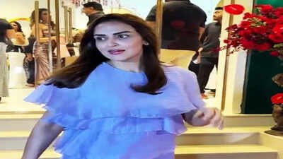 Esha Deol jokes about her 'Met Gala moment' after breezy red-carpet windy mishap: 'Easy breezy'