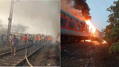 Watch: How railway staff quickly rescued passengers from burning Rajdhani Express