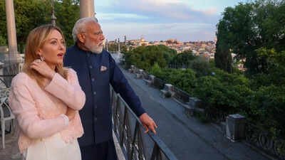 PM Modi, Meloni in Rome: Car ride, dinner and Colosseum visit ahead of talks