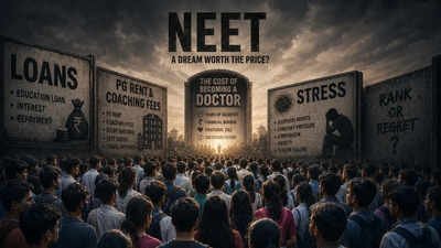 This is a representative AI image Loans, PG rent & coaching fees: The crushing cost of NEET-UG 2026
