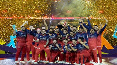 Ahmedabad: Royal Challengers Bengaluru's players celebrate with the tournament trophy during the presentation ceremony after winning the Indian Premier League (IPL) 2026 title, in Ahmedabad, Gujarat, late Sunday, May 31, 2026. (PTI Photo/Ravi Choudhary) IPL 2026: How every piece of the puzzle fell into place for Royal Challengers Bengaluru