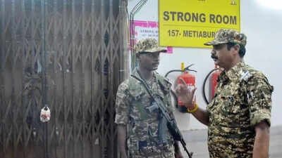 3-layer security grid in place: 1,500 personnel guard Kolkata strong rooms ahead of counting day
