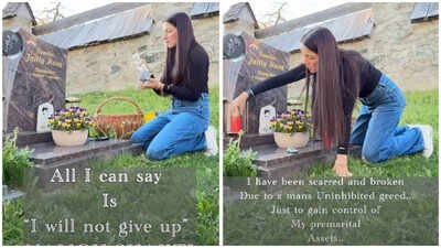 ‘Heartbroken’ Celina Jaitly visits son Shamsher’s grave, alleges denial of access to children amid divorce battle with Peter Haag