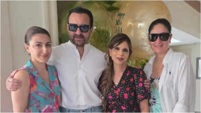 Saif Ali Khan and Kareena Kapoor Khan attend Saba Pataudi's intimate 50th birthday bash – see inside pics