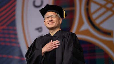 Nvidia CEO Jensen Huang to students from the stage at Carnegie Mellon University's 2026 Commencement: Your career starts at ...