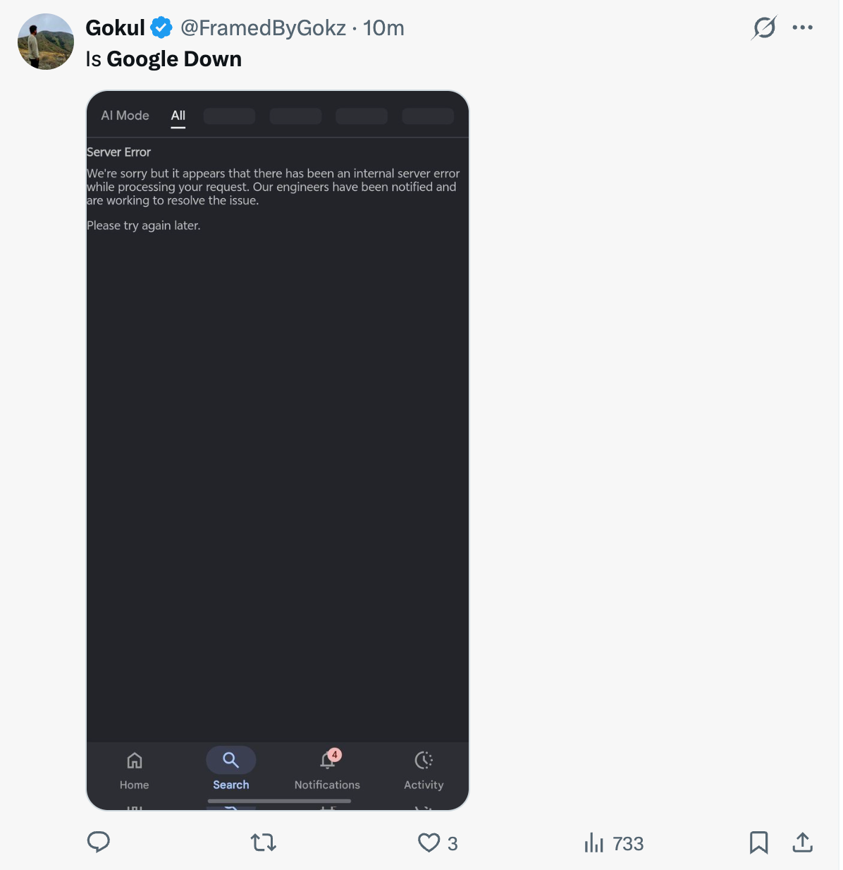Google down