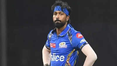 File photo of Mumbai Indians captain Hardik Pandya. Hardik Pandya trains for over three hours but set to miss Punjab Kings fixture in Dharamsala