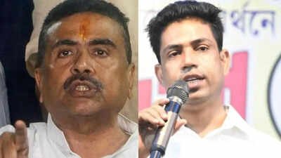 <p>Suvendu Adhikari; Jahangir Khan</p> 'Pushpa now my responsibility': West Bengal CM Suvendu Adhikari warns TMC strongman Jahangir Khan ahead of Falta repolling