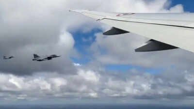 Watch: Gripen fighter jets escort PM Modi's plane as it enters Swedish airspace