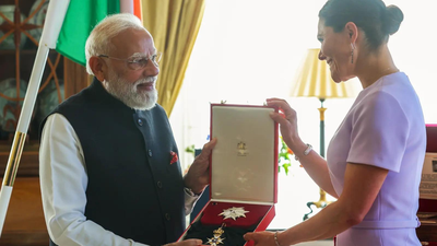 <p>Swedish Crown Princess Victoria conferred the nation’s highest honour, Royal Order of Polar Star, on PM Modi Sunday</p> Boost for tech, trade & defence as India, Sweden become ‘strategic partners’
