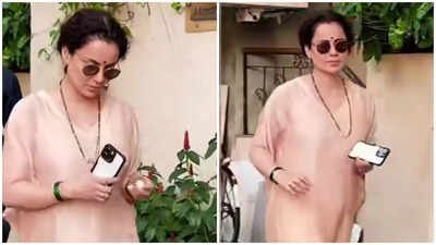Kangana Ranaut steps out wearing mangalsutra and green bangles; fans ask, ‘Is she married?’