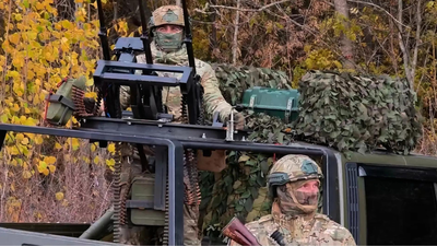 Russian army soldiers (Image credit: AP) 217 Indians joined Russian army, 49 dead, Centre tells SC