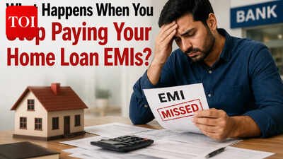 AI-generated image What happens when you stop paying your home loan EMIs? Here's what the bank can do