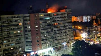‘Serious, irresponsible escalation’: Nato fumes after Russian drone crashes into Romanian apartment building