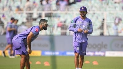 Kolkata Knight Riders' head coach Abhishek Nayar and player Manish Pandey. (ANI Picture Service)