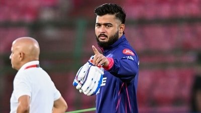 Jaipur, May 01 (ANI): Rajasthan Royals' skipper Riyan Parag during a warm-up session before the start of the Indian Premier League 2026 match against Delhi Capitals at Sawai Mansingh Stadium, in Jaipur on Friday. (ANI Photo) (ANI Pic Service)