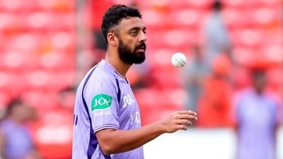 Varun Chakaravarthy misses the match against RCB in Raipur. (ANI Picture Service) Varun Chakaravarthy misses the match against RCB in Raipur. (ANI Picture Service)