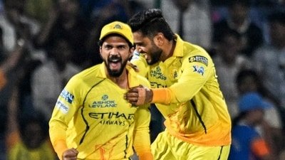 Chennai Super Kings' skipper Ruturaj Gaikwad celebrates the wicket of Delhi Capitals' KL Rahul during the Indian Premier League 2026 match (Rahul Singh)