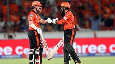 Abhishek Sharma and Travis Heaf departed early in the chase. (ANI Picture Service) Abhishek Sharma and Travis Heaf departed early in the chase. (ANI Picture Service)
