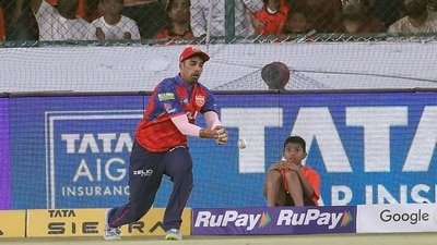 Shashank Singh drops a catch during the IPL 2026 match against Sunrisers Hyderabad. (ANI Picture Service)