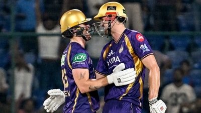 Finn Allen and Cameron Green constructed the chase for the Kolkata Knight Riders. (Rahul Singh)