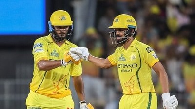 Urvil Patel (right) raced to a 13-ball fifty vs LSG. (ANI Pic Service)