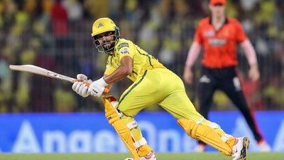 Ruturaj Gaikwad plays a shot during the IPL 2026 match against the SRH. (ANI Pic Service) Ruturaj Gaikwad plays a shot during the IPL 2026 match against the SRH. (ANI Pic Service)
