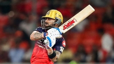 Royal Challengers Bengaluru's Virat Kohli plays a shot during the Indian Premier League 2026 match against Sunrisers Hyderabad in Hyderabad (ANI Pic Service) Royal Challengers Bengaluru's Virat Kohli plays a shot during the Indian Premier League 2026 match against Sunrisers Hyderabad in Hyderabad (ANI Pic Service)