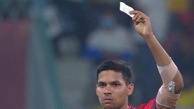 Akash Singh dismissed CSK batters Ruturaj Gaikwad and Sanju Samson (Screengrab - JioHotstar)