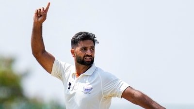 Auqib Nabi's crucial contributions helped the Jammu and Kashmir cricket team script history by winning their maiden Ranji Trophy title (PTI) Auqib Nabi's crucial contributions helped the Jammu and Kashmir cricket team script history by winning their maiden Ranji Trophy title (PTI)